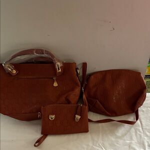 Elegant Brown Handbag Set